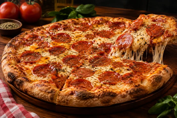 Pizza de pepperoni artesanal